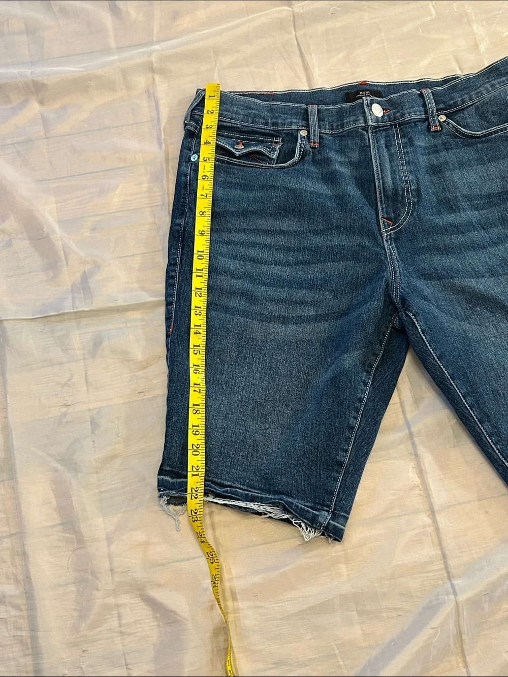 True Religion Dark Blue Denim Cutoff Shorts